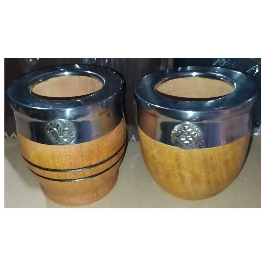 [MACER] MATE ALGARROBO GRIEGO IMPERIAL VIROLA ACERO CON DIJE