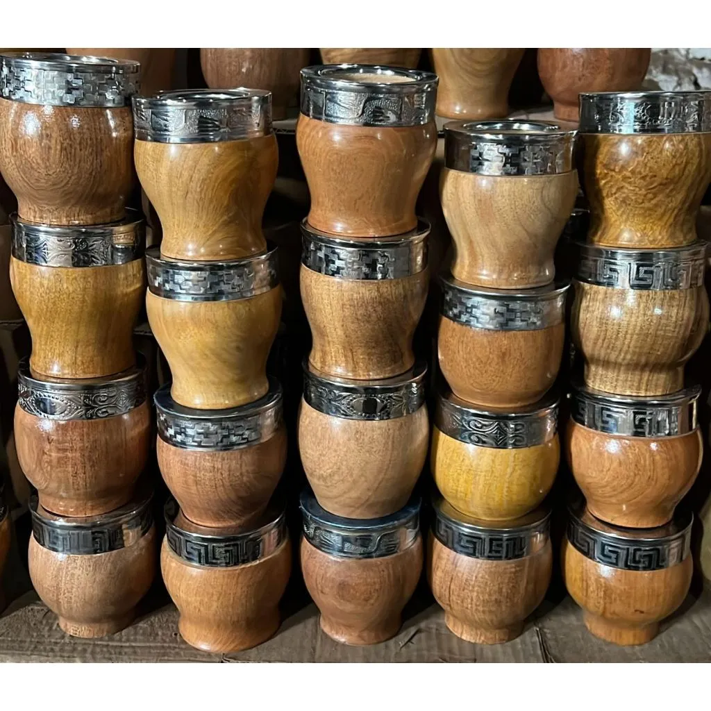 [MACER1] MATE ALGARROBO GRIEGO IMPERIAL VIROLA ACERO