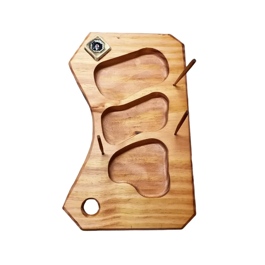 [T501] COPETINERO C/ CERAMICA CHICA DE 3 HUECOS